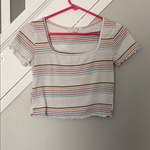 Caution To The Wind Striped Crop Top